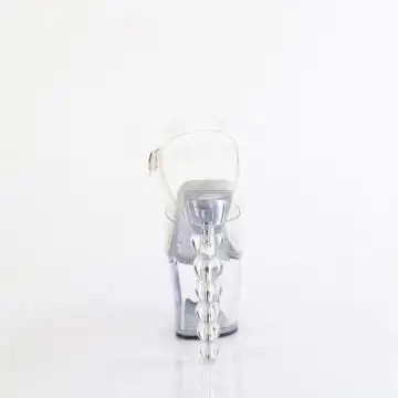 Průhledné sandály na platformě a podpatku BLISS708/C/M | BLISS-708 Pleaser - zezadu