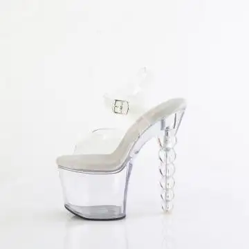 Průhledné sandály na platformě a podpatku BLISS708/C/M | BLISS-708 Pleaser - z vnitřku