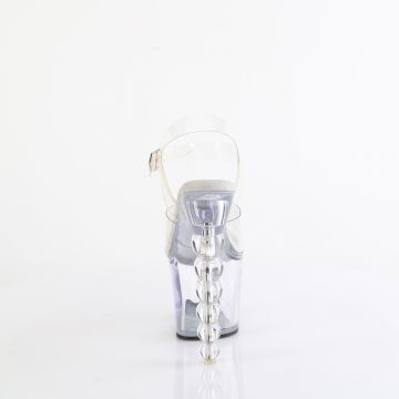 Průhledné sandály na platformě a podpatku BLISS708/C/M | BLISS-708 Pleaser - zezadu