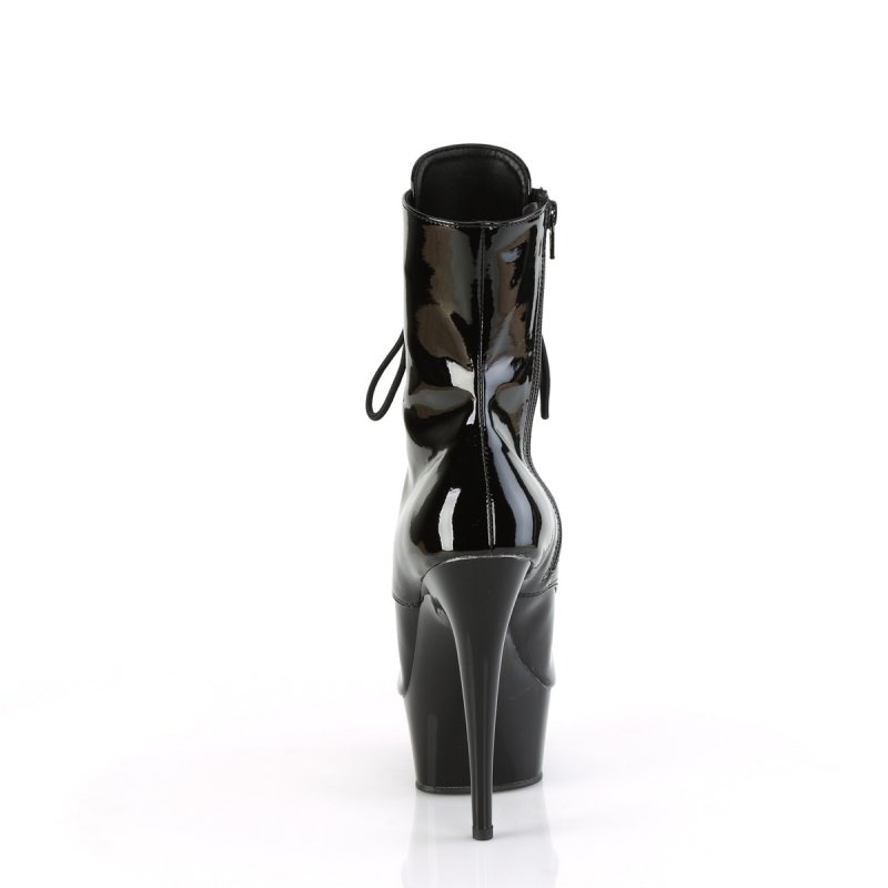 Černé kotníkové go-go kozačky DEL1021/B/M | DELIGHT-1021 Pleaser - zezadu