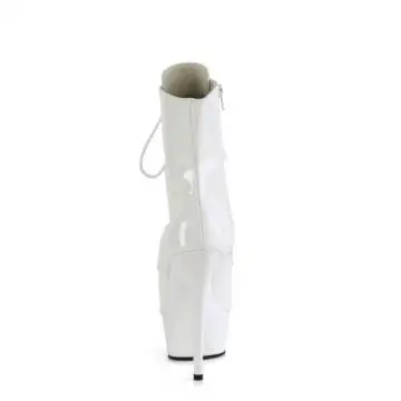Bílé kotníkové go-go kozačky DEL1021/W/M | DELIGHT-1021 Pleaser - zezadu