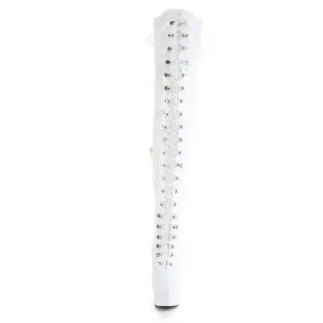 Bílé erotické kozačky DEL3022/W/M | DELIGHT-3022 Pleaser - zepředu