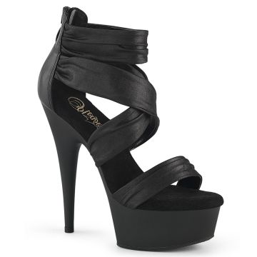 DELIGHT-620 | Černé společenské sandály s pásky DEL620/BPUFA/M Pleaser