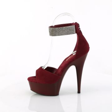 Rudé luxusní sandály na podpatku DEL625/BYFS/M | DELIGHT-625 Pleaser - z vnitřku Rudé luxusní sandály na podpatku DEL625/BYFS/M | DELIGHT-625 Pleaser - z vnitřku