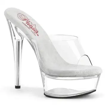 Průhledné pantofle Pleaser EXC601/C/M pro tanečnice go-go | EXCITE-601 Pleaser