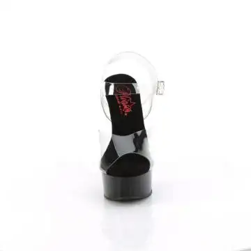 Černé pole dance boty Pleaser EXC608/C/B | EXCITE-608 Pleaser - zepředu