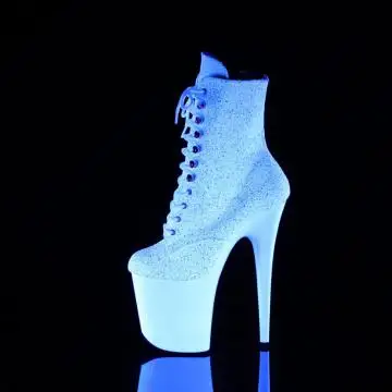 Bílé svítící taneční kozačky Pleaser FLAM1020LG/NWMG/NW | FLAMINGO-1020LP Pleaser - z vnitřku