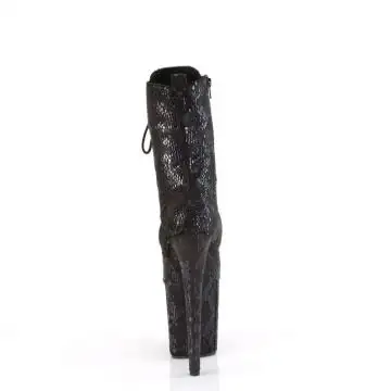 Černé pole dance kozačky FLAM1040SPF/BMFA/M | FLAMINGO-1040SPF Pleaser - zezadu