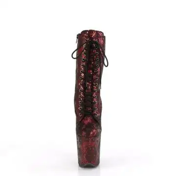 Červené pole dance kozačky FLAM1040SPF/RMFA/M | FLAMINGO-1040SPF Pleaser - zepředu