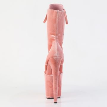 Růžové pole dance kozačky FLAM1045VEL/DTPN/M | FLAMINGO-1045VEL Pleaser - zezadu