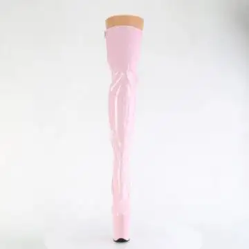 Růžové kozačky pro dominy FLAM3000/BP/M | FLAMINGO-3000 Pleaser - zepředu