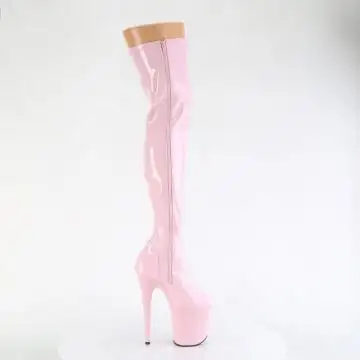 Růžové kozačky pro dominy FLAM3000/BP/M | FLAMINGO-3000 Pleaser - z vnějšku