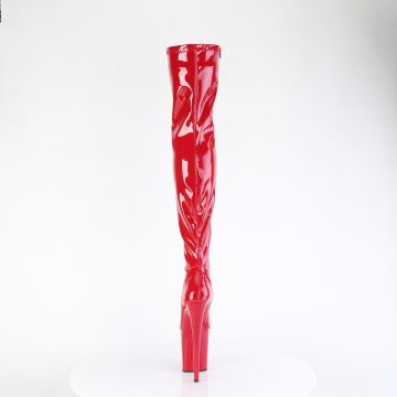 Červené kozačky pro dominy FLAM3000/R/M | FLAMINGO-3000 Pleaser - zezadu