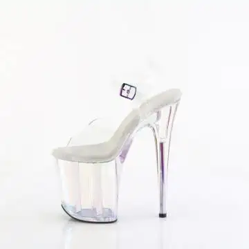 Průhledné sandály s hologramem Pleaser FLAM808HT/C/HG | FLAMINGO-808HT Pleaser - z vnitřku
