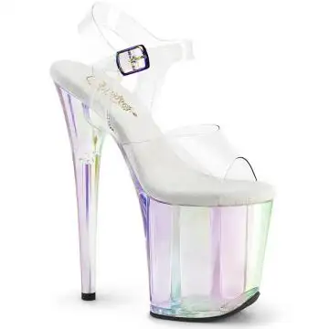 Průhledné sandály s hologramem Pleaser FLAM808HT/C/HG | FLAMINGO-808HT Pleaser