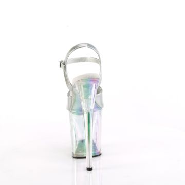 Stříbrné exotic dance boty FLAM809HT/SHG/HG | FLAMINGO-809HT Pleaser - zezadu