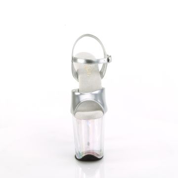 Stříbrné exotic dance boty FLAM809HT/SHG/HG | FLAMINGO-809HT Pleaser - zepředu