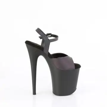 Tmavé sandály Pleaser FLAM809REFL/GRNMC/B se svítícími pásky | FLAMINGO-809REFL Pleaser - z vnějšku