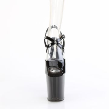 Černé páskové boty FLAM824/B/M Pleaser pro tanečnice go-go | FLAMINGO-824 - zepředu