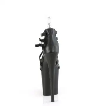 Černé svůdné páskové boty Pleaser FLAM877/BPU/M | FLAMINGO-877 Pleaser - zezadu