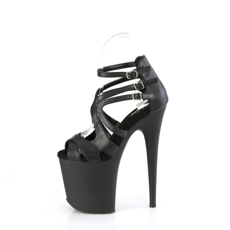 FLAMINGO-877 FLAM877/BPU/M Černé páskové boty Pleaser | FLAMINGO-877 Pleaser - z vnitřku