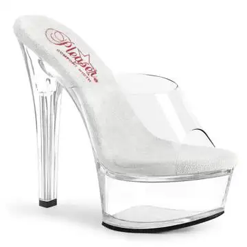 Průhledné Pleaser pantofle na platformě GLM601/C/M | GLEAM-601 Pleaser