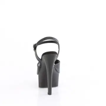 Černé sexy boty GLM609/BPU/M | GLEAM-609 Pleaser - zezadu