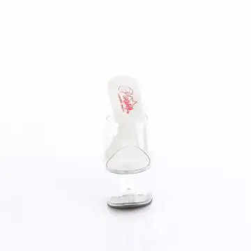 Průhledné pantofle Pleaser na platformě PASN701/C/M | PASSION-701 Pleaser - zepředu