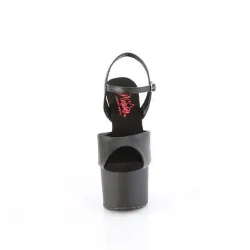 Černé matné pole dance taneční boty PASN709/BPU/M | PASSION-709 Pleaser - zepředu