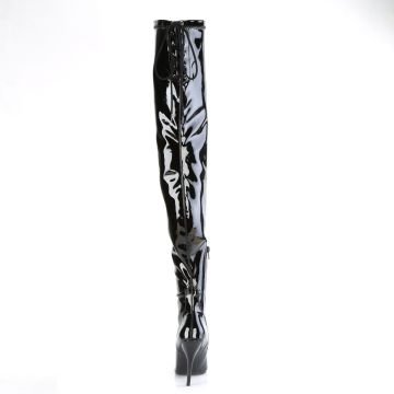 Černé erotické kozačky Pleaser SED4000SLT/B | SEDUCE-4000SLT Pleaser - zezadu Černé erotické kozačky Pleaser SED4000SLT/B | SEDUCE-4000SLT Pleaser - zezadu