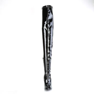 Černé erotické kozačky Pleaser SED4000SLT/B | SEDUCE-4000SLT Pleaser - zepředu Černé erotické kozačky Pleaser SED4000SLT/B | SEDUCE-4000SLT Pleaser - zepředu