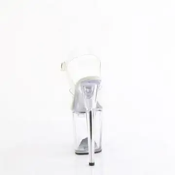 Průhledné sandály Pleaser TRE808FLA/C/M s úložným prostorem | TREASURE-808FLA Pleaser - zezadu
