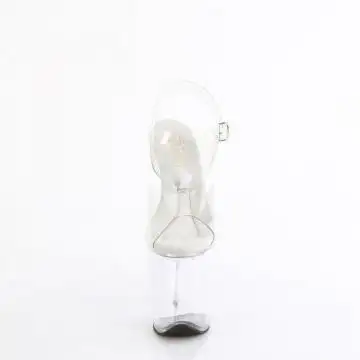 Průhledné sandály Pleaser TRE808FLA/C/M s úložným prostorem | TREASURE-808FLA Pleaser - zepředu