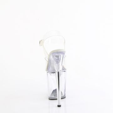 Průhledné sandály Pleaser TRE808FLA/C/M s úložným prostorem | TREASURE-808FLA - zezadu