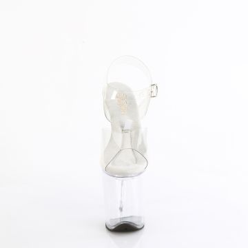 Průhledné sandály Pleaser TRE808FLA/C/M s úložným prostorem | TREASURE-808FLA - zepředu