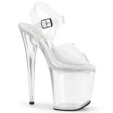 Průhledné sandály Pleaser TRE808FLA/C/M s úložným prostorem | TREASURE-808FLA Pleaser