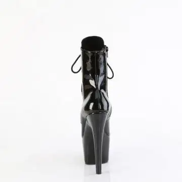 ADO1020GP/BG/M černé perleťové kozačky | ADORE-1020GP Pleaser - zezadu