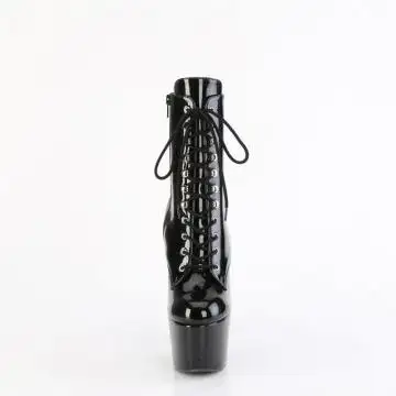 ADO1020GP/BG/M černé perleťové kozačky | ADORE-1020GP Pleaser - zepředu