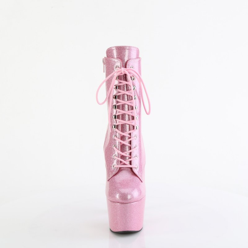 ADO1020GP/BPG/M růžové perleťové kozačky | ADORE-1020GP Pleaser - zepředu