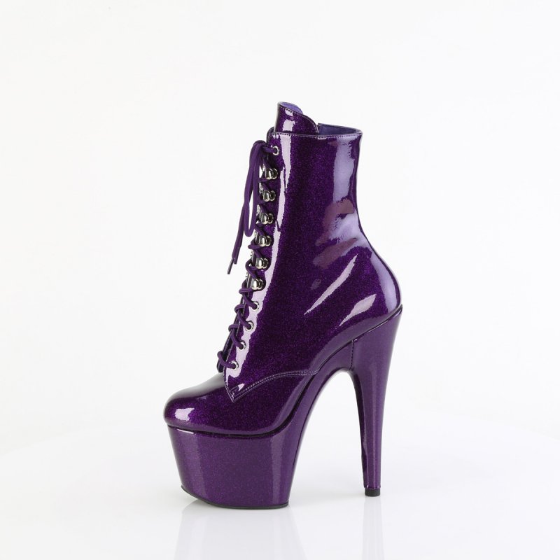ADO1020GP/PPG/M fialové perleťové kozačky | ADORE-1020GP Pleaser - z vnitřku