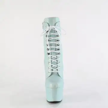 Modré luxusní kozačky Pleaser s třpytkami ADO1020SDG/BBG | ADORE-1020SDG Pleaser - zepředu