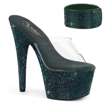 Boty Pleaser | Smaragdové luxusní pantofle BEJ712RS/C/EMGNRS