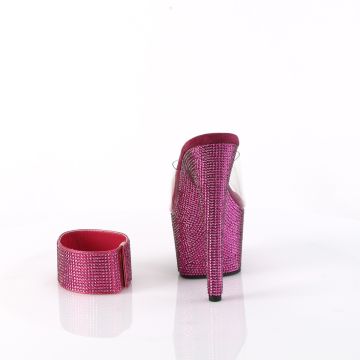 Fuchsia luxusní pantofle BEJ712RS/C/FSRS | BEJEWELED-712RS Pleaser - zezadu Fuchsia luxusní pantofle BEJ712RS/C/FSRS | BEJEWELED-712RS Pleaser - zezadu