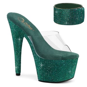 Zelené exkluzivní pantofle BEJ712RS/C/GNRS | BEJEWELED-712RS Pleaser Zelené exkluzivní pantofle BEJ712RS/C/GNRS | BEJEWELED-712RS Pleaser