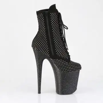 Černé luxusní taneční kozačky FLAM1020RM/BFS-RS/M | FLAMINGO-1020RM Pleaser - z vnějšku