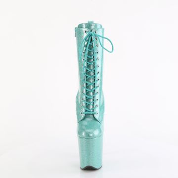 Azurové taneční kozačky FLAM1040GP/AQG/M | FLAMINGO-1040GP Pleaser - zepředu