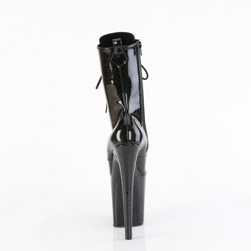 Černé taneční kozačky FLAM1040GP/BG/M | FLAMINGO-1040GP Pleaser - zezadu