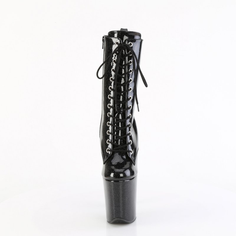 Černé taneční kozačky FLAM1040GP/BG/M | FLAMINGO-1040GP Pleaser - zepředu