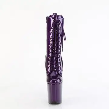 Fialové pole dance kozačky FLAM1040GP/PPG/M | FLAMINGO-1040GP Pleaser - zepředu