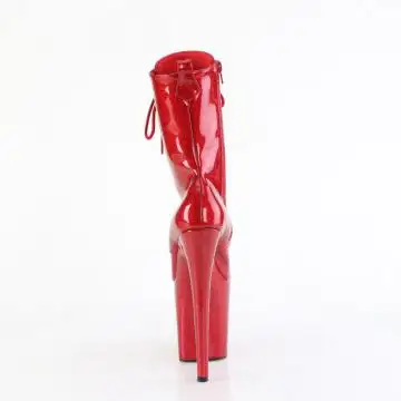 Červené pole dance kozačky FLAM1040GP/RYRG/M | FLAMINGO-1040GP Pleaser - zezadu